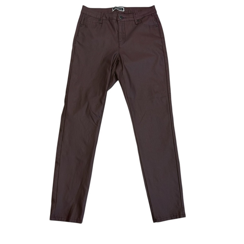 Melanie Lyne women’s burgundy maroon stretchy slim fit skinny pants Sz 10